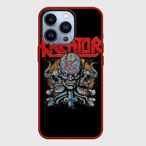 Чехол iPhone 13 Pro Kreator - трэш-метал / 3D-Красный – фото 1