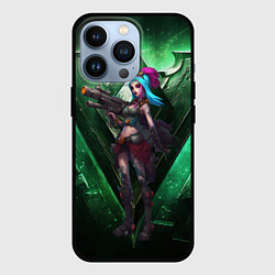 Чехол iPhone 13 Pro Jinx art arcane league of legends