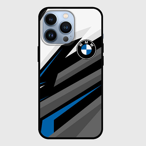 Чехол iPhone 13 Pro БМВ - спортивная униформа / 3D-Черный – фото 1