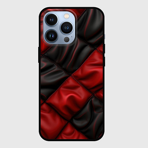 Чехол iPhone 13 Pro Red black luxury / 3D-Черный – фото 1