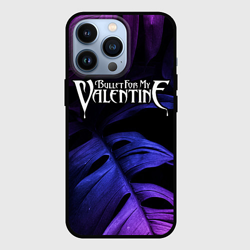 Чехол iPhone 13 Pro Bullet For My Valentine neon monstera / 3D-Черный – фото 1