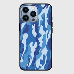 Чехол для iPhone 13 Pro Blue military, цвет: 3D-черный