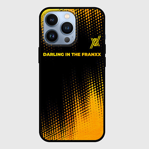 Чехол iPhone 13 Pro Darling in the FranXX - gold gradient: символ свер / 3D-Черный – фото 1