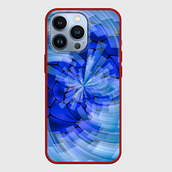 Чехол для iPhone 13 Pro Геометрическое цунами, цвет: 3D-красный