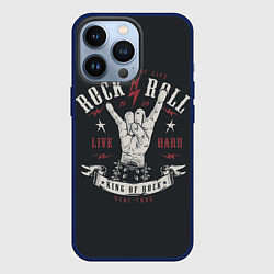 Чехол для iPhone 13 Pro Rock and roll - жест козы, цвет: 3D-тёмно-синий