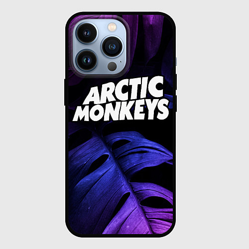 Чехол iPhone 13 Pro Arctic Monkeys neon monstera / 3D-Черный – фото 1