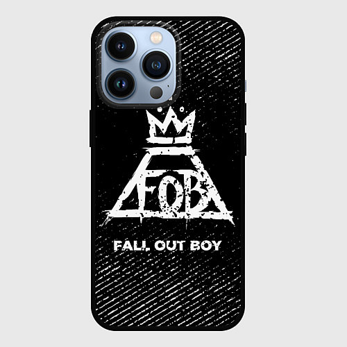 Чехол iPhone 13 Pro Fall Out Boy с потертостями на темном фоне / 3D-Черный – фото 1