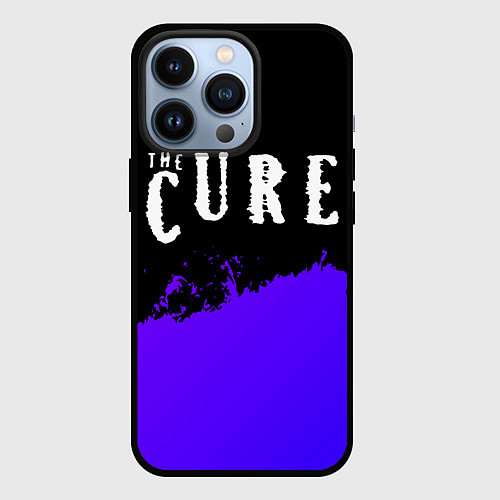 Чехол iPhone 13 Pro The Cure purple grunge / 3D-Черный – фото 1