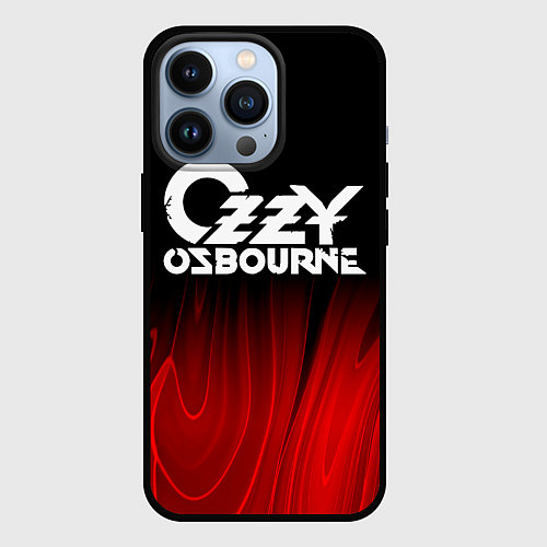 Чехол iPhone 13 Pro Ozzy Osbourne red plasma / 3D-Черный – фото 1