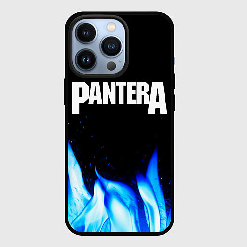 Чехол iPhone 13 Pro Pantera blue fire / 3D-Черный – фото 1