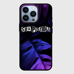 Чехол iPhone 13 Pro Sex Pistols neon monstera