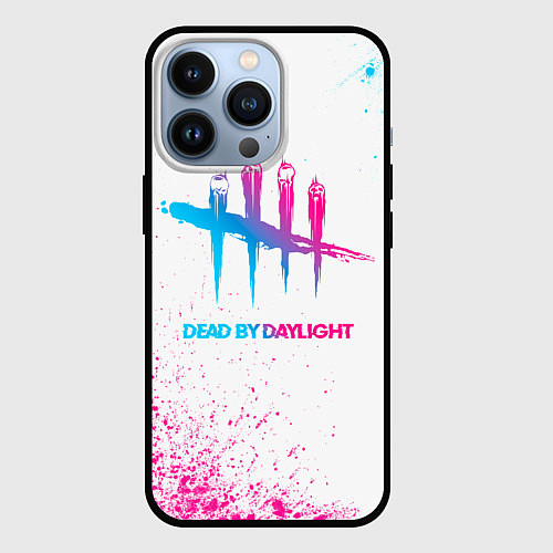 Чехол iPhone 13 Pro Dead by Daylight neon gradient style / 3D-Черный – фото 1