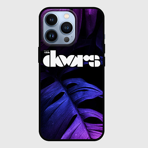 Чехол iPhone 13 Pro The Doors neon monstera / 3D-Черный – фото 1