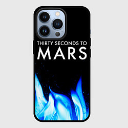 Чехол iPhone 13 Pro Thirty Seconds to Mars blue fire