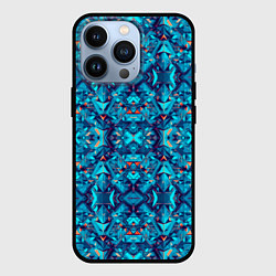 Чехол для iPhone 13 Pro Синий калейдоскоп, цвет: 3D-черный