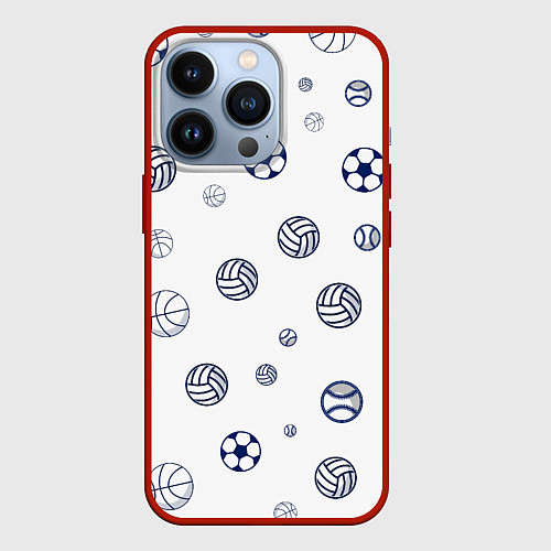 Чехол iPhone 13 Pro Balls / 3D-Красный – фото 1