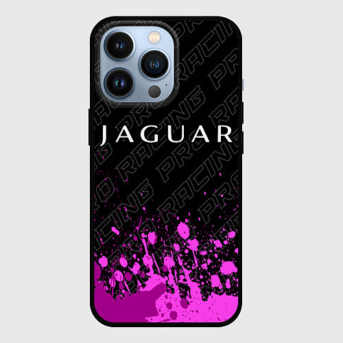 Чехол iPhone 13 Pro Jaguar pro racing: символ сверху / 3D-Черный – фото 1