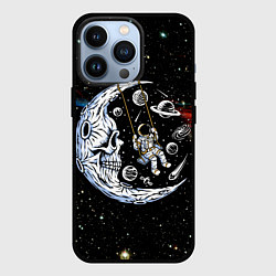 Чехол iPhone 13 Pro Космические качели - череп