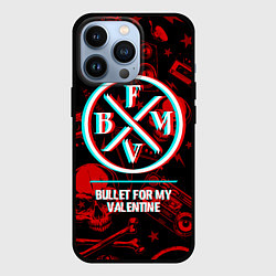 Чехол iPhone 13 Pro Bullet For My Valentine rock glitch