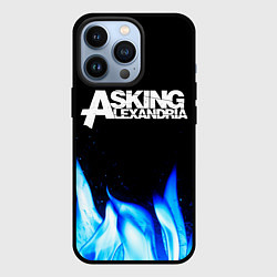 Чехол для iPhone 13 Pro Asking Alexandria blue fire, цвет: 3D-черный