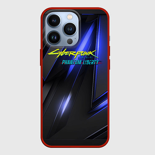 Чехол iPhone 13 Pro Cyberpunk 2077 phantom liberty / 3D-Красный – фото 1