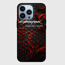 Чехол iPhone 13 Pro Cyberpunk 2077 Phantom liberty red fire