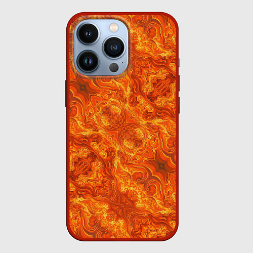 Чехол iPhone 13 Pro Пламенный пожар / 3D-Красный – фото 1