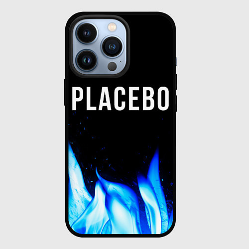 Чехол iPhone 13 Pro Placebo blue fire / 3D-Черный – фото 1