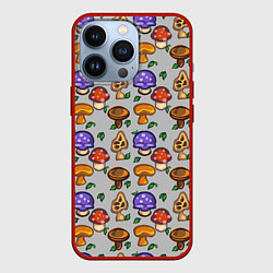 Чехол iPhone 13 Pro Stardew valley - pixel mushrooms