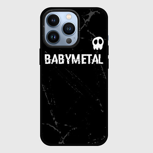 Чехол iPhone 13 Pro Babymetal glitch на темном фоне: символ сверху / 3D-Черный – фото 1