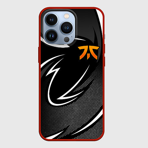 Чехол iPhone 13 Pro Fnatic - white line / 3D-Красный – фото 1