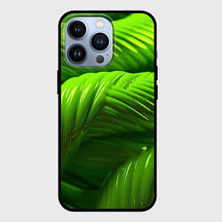 Чехол для iPhone 13 Pro Объемный зеленый канат, цвет: 3D-черный