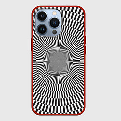 Чехол для iPhone 13 Pro Психоделические линии, цвет: 3D-красный