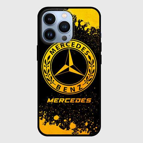 Чехол iPhone 13 Pro Mercedes - gold gradient / 3D-Черный – фото 1