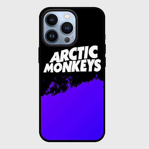 Чехол iPhone 13 Pro Arctic Monkeys purple grunge / 3D-Черный – фото 1