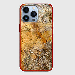 Чехол для iPhone 13 Pro Скалистая поверхность, цвет: 3D-красный