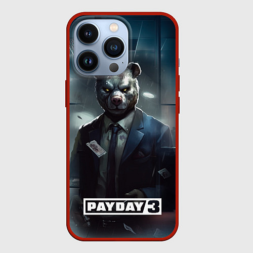 Чехол iPhone 13 Pro Payday 3 bear / 3D-Красный – фото 1