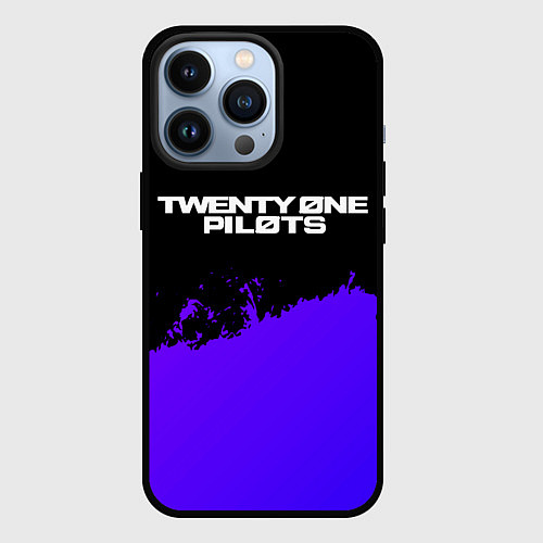 Чехол iPhone 13 Pro Twenty One Pilots purple grunge / 3D-Черный – фото 1