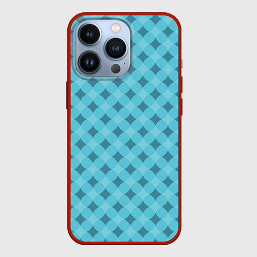 Чехол iPhone 13 Pro Style blue / 3D-Красный – фото 1