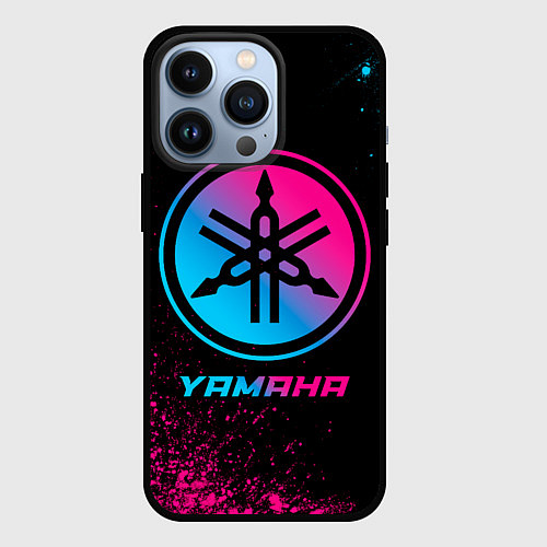 Чехол iPhone 13 Pro Yamaha - neon gradient / 3D-Черный – фото 1