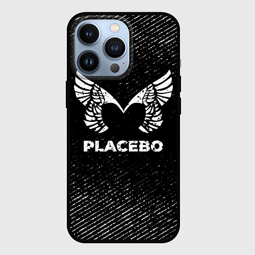 Чехол iPhone 13 Pro Placebo с потертостями на темном фоне / 3D-Черный – фото 1