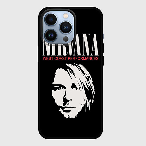 Чехол iPhone 13 Pro Nirvana - Kurt Cobain / 3D-Черный – фото 1