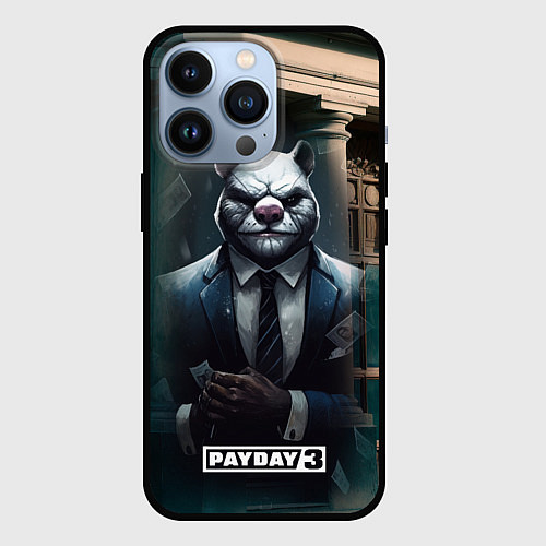 Чехол iPhone 13 Pro Payday 3 white bear / 3D-Черный – фото 1