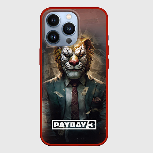 Чехол iPhone 13 Pro Payday 3 lion / 3D-Красный – фото 1