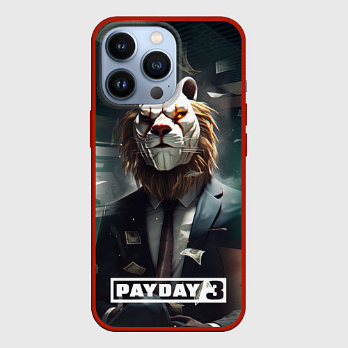 Чехол iPhone 13 Pro Payday 3 lion / 3D-Красный – фото 1