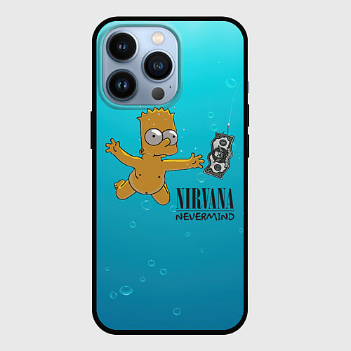 Чехол iPhone 13 Pro Nirvana - Simpson / 3D-Черный – фото 1