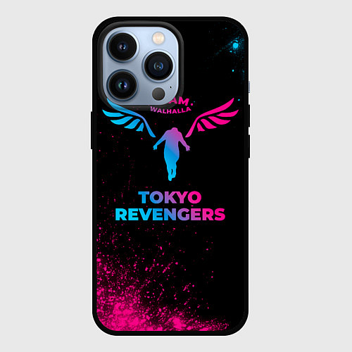 Чехол iPhone 13 Pro Tokyo Revengers - neon gradient / 3D-Черный – фото 1