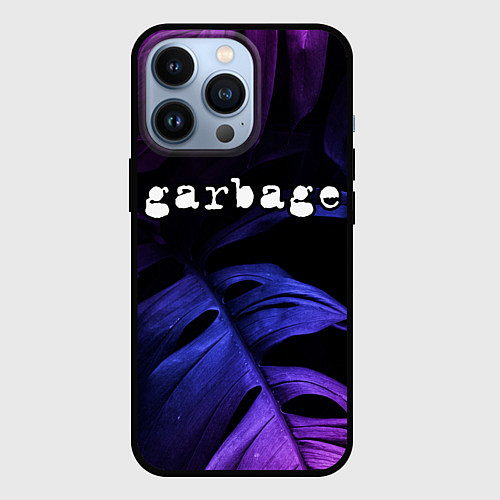 Чехол iPhone 13 Pro Garbage neon monstera / 3D-Черный – фото 1