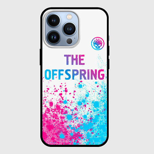 Чехол iPhone 13 Pro The Offspring neon gradient style: символ сверху / 3D-Черный – фото 1