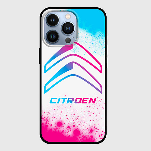 Чехол iPhone 13 Pro Citroen neon gradient style / 3D-Черный – фото 1